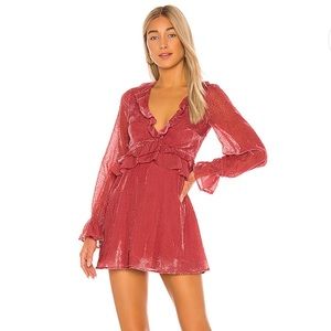 House of Harlow 1960 Red Long Sleeve Dress